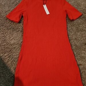 Sanctuary ribbed red dress size small nwt